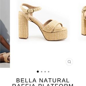 Abella Natural Raffia Platform Sandals